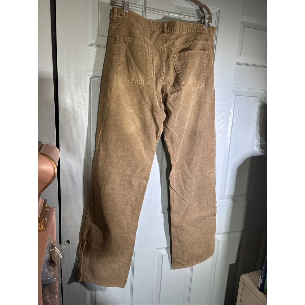 Banana Republic Pants Men 36 x 34 Beige Corduroy 100% Cotton Straight Leg‎